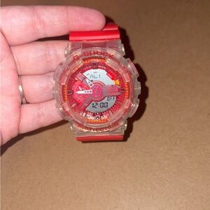 G-Shock Vibrant Red and Translucent Watch